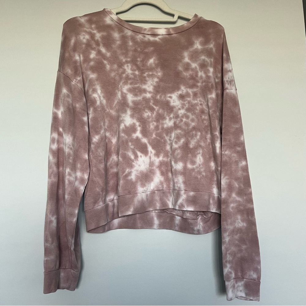 Beyond Yoga Day to Day Pullover Pink Tie Dye Sweatshirt size medium